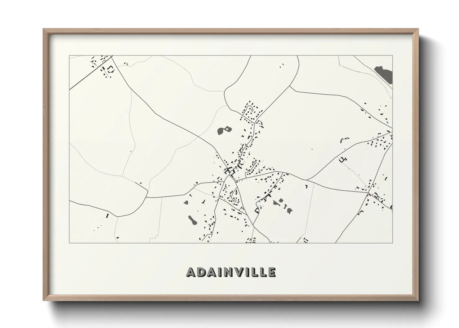 Une affiche de carte sur Adainville