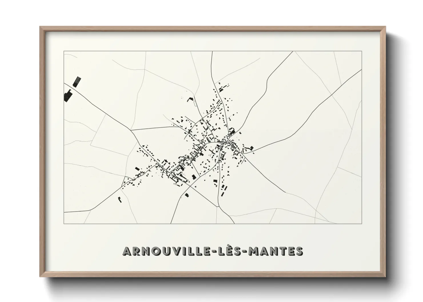 Une affiche de carte sur Arnouville-lès-Mantes