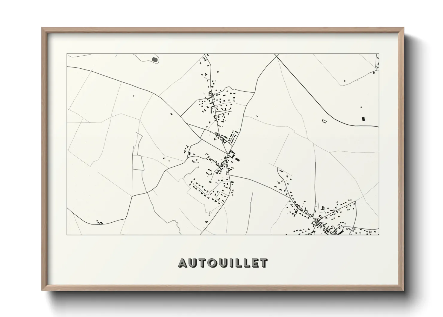 Une affiche de carte sur Autouillet