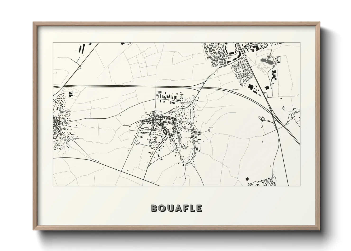 Une affiche de carte sur Bouafle