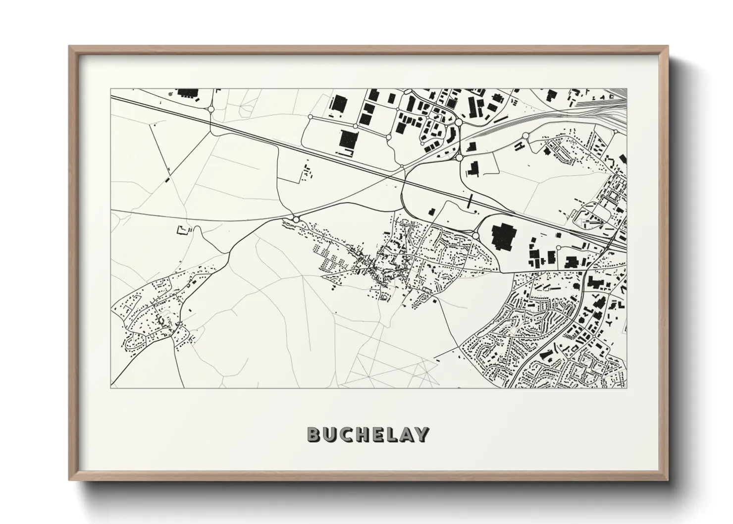 Une affiche de carte sur Buchelay