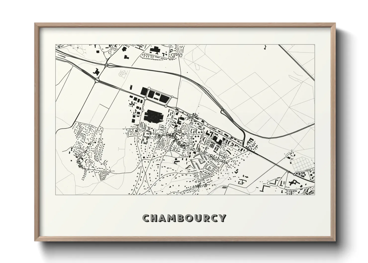 Une affiche de carte sur Chambourcy
