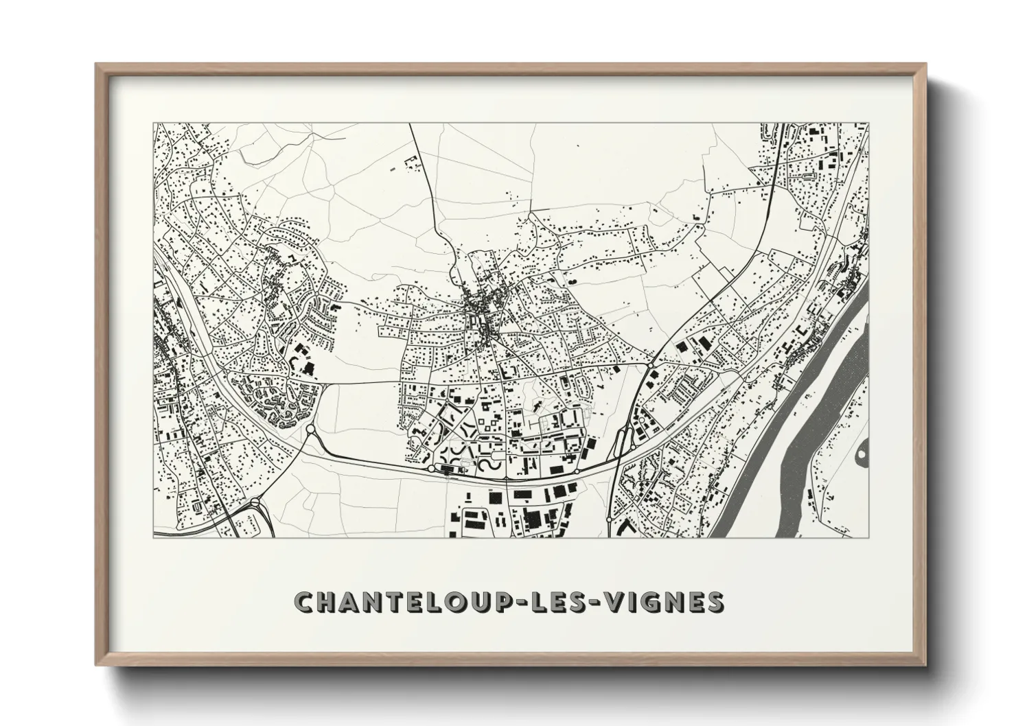 Une affiche de carte sur Chanteloup-les-Vignes