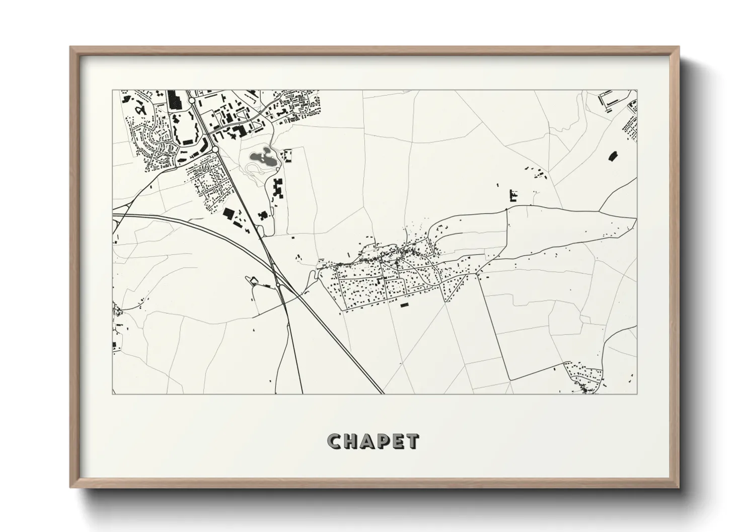 Une affiche de carte sur Chapet