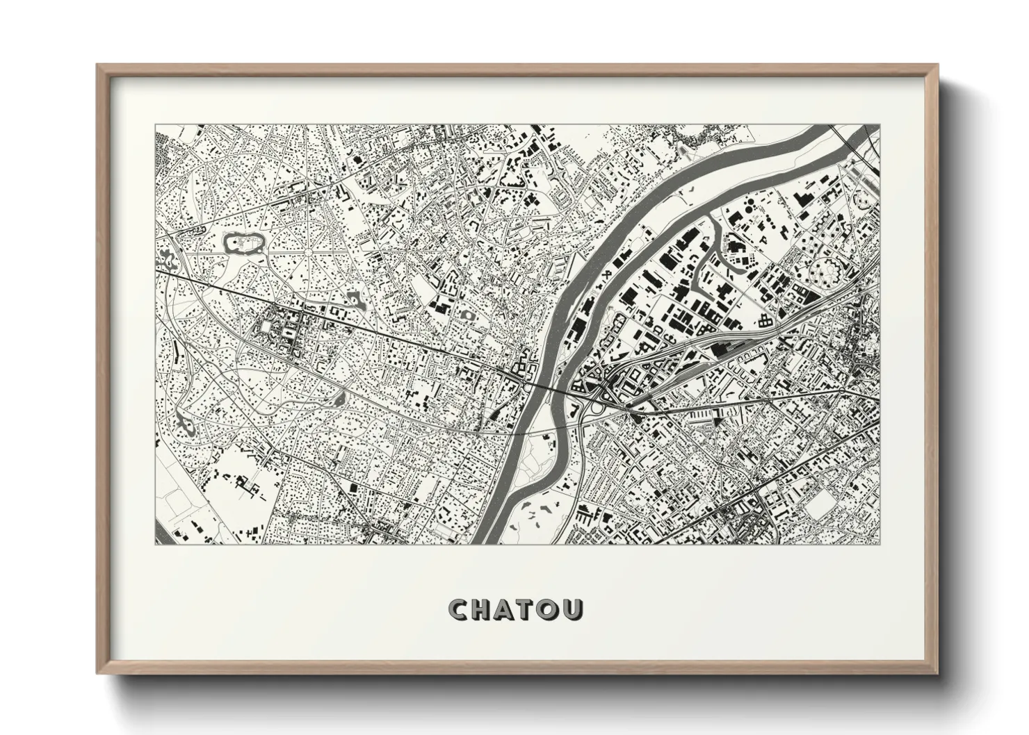Une affiche de carte sur Chatou