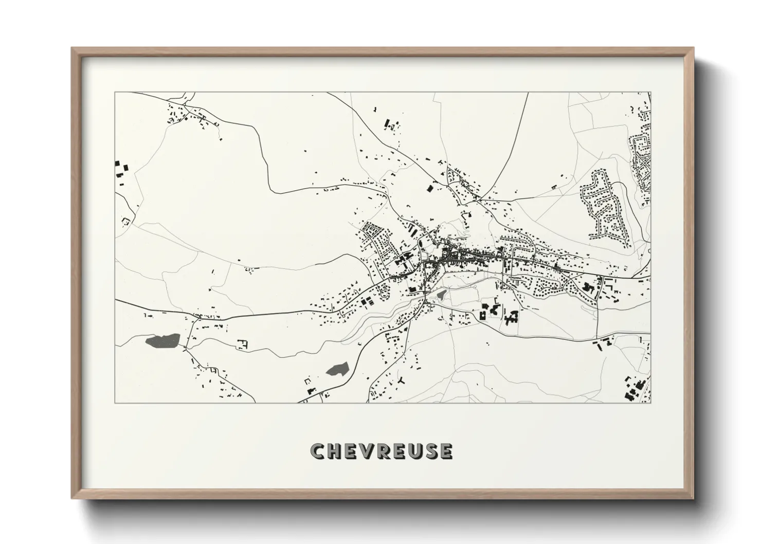 Une affiche de carte sur Chevreuse