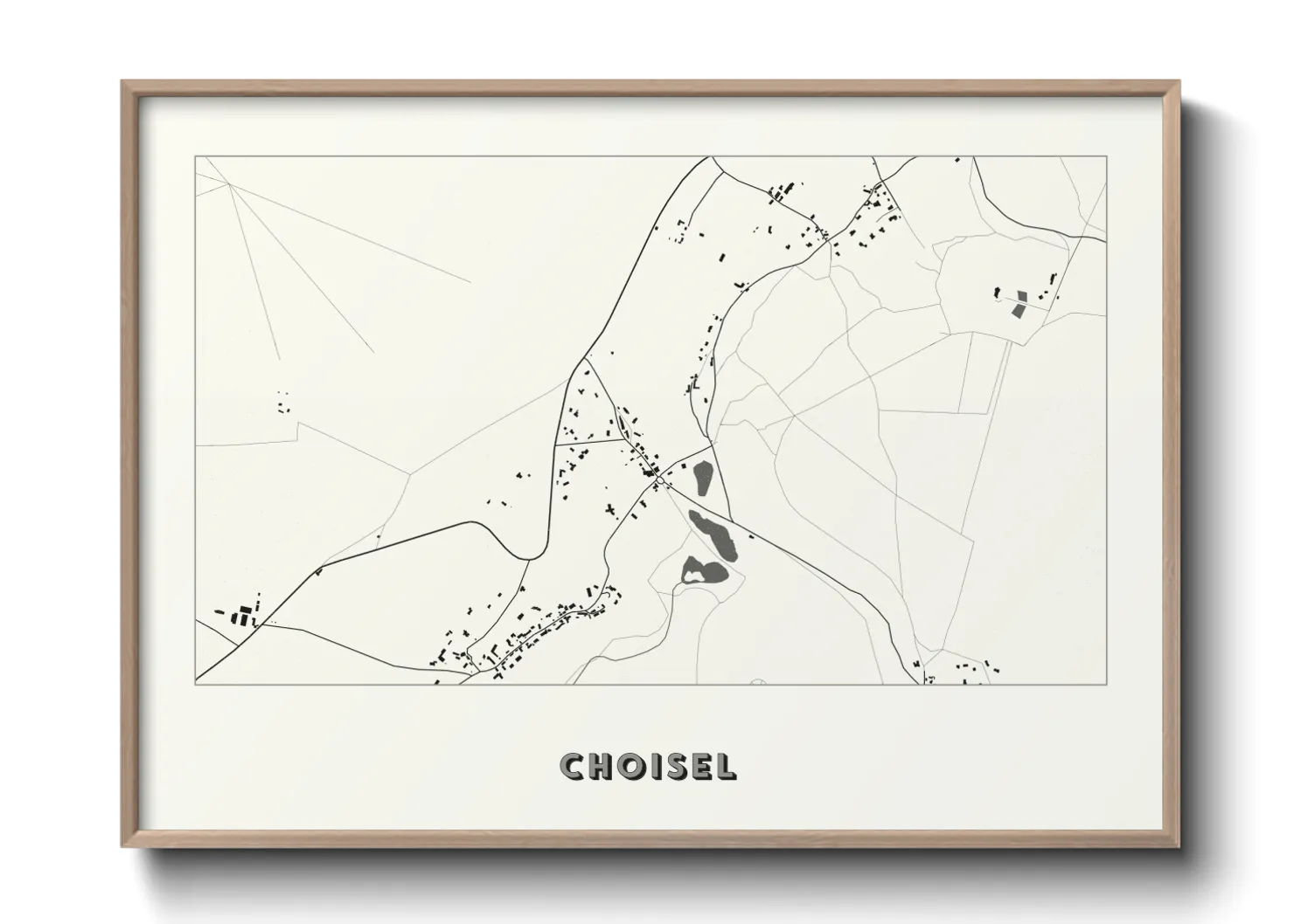 Une affiche de carte sur Choisel