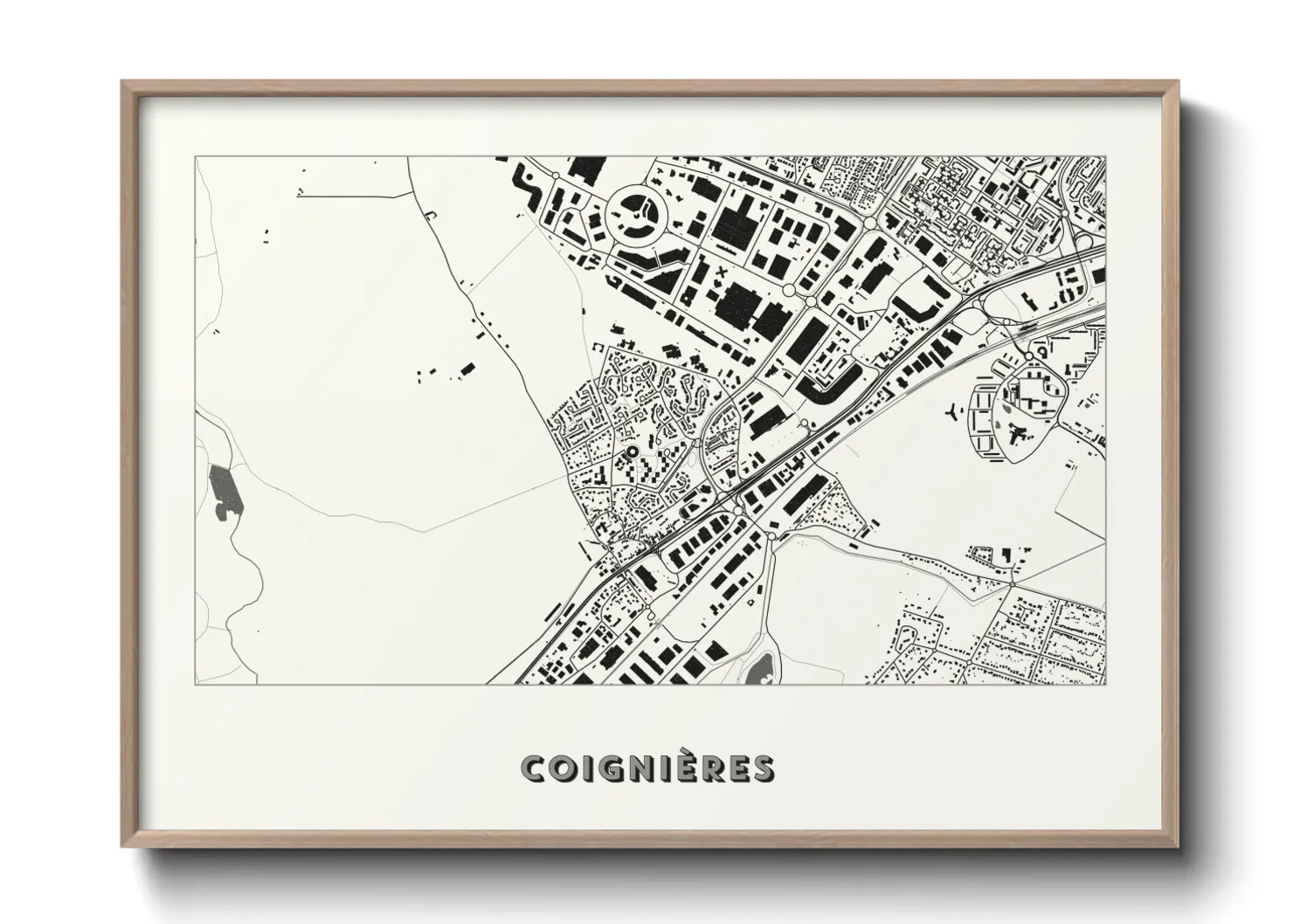 Une affiche de carte sur Coignières