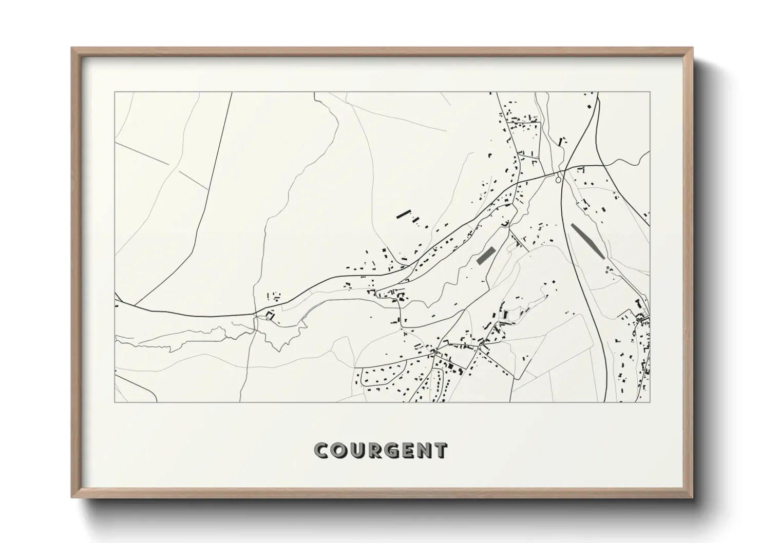 Une affiche de carte sur Courgent