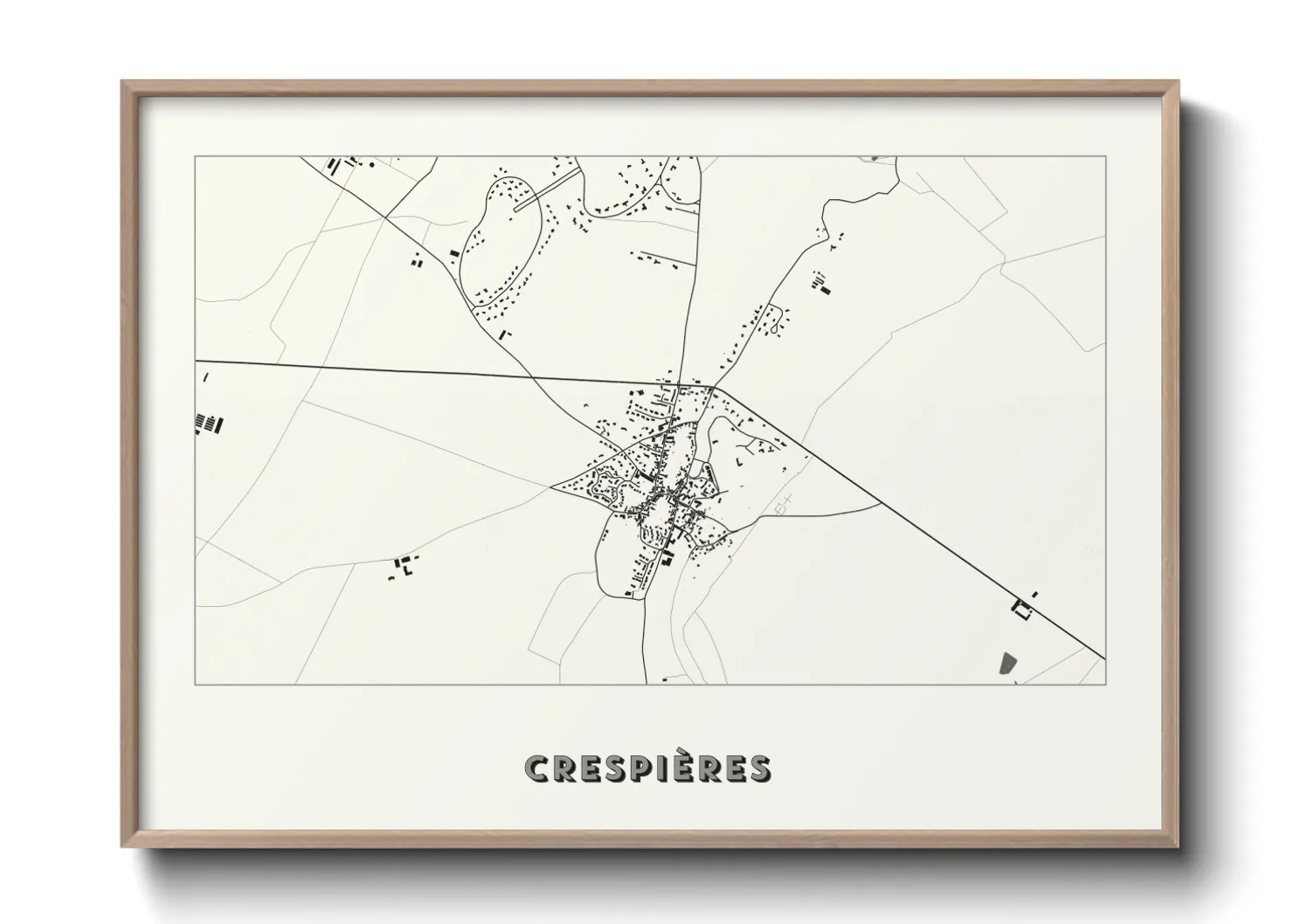 Une affiche de carte sur Crespières