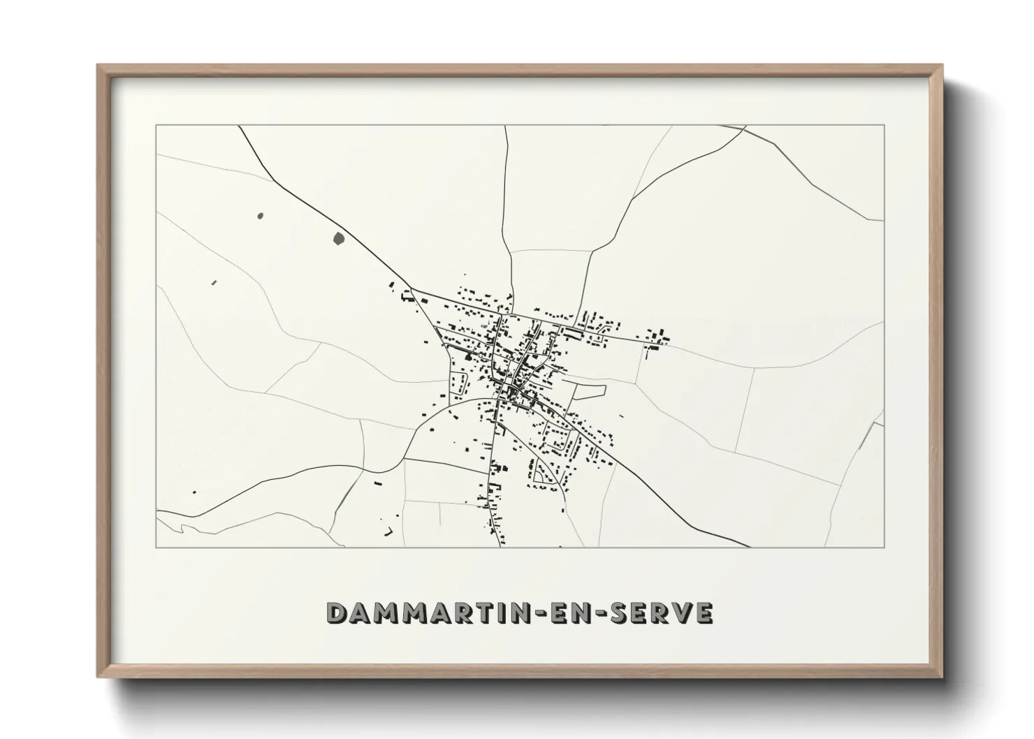 Une affiche de carte sur Dammartin-en-Serve
