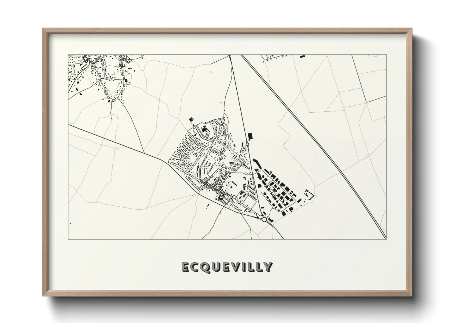 Une affiche de carte sur Ecquevilly