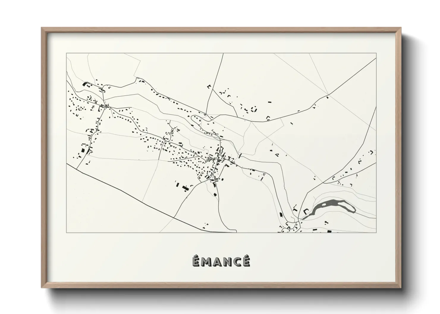 Une affiche de carte sur Émancé