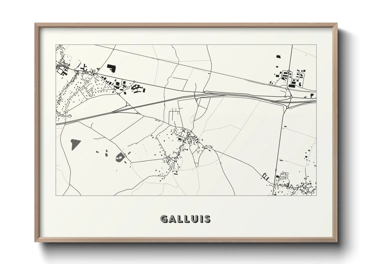 Une affiche de carte sur Galluis