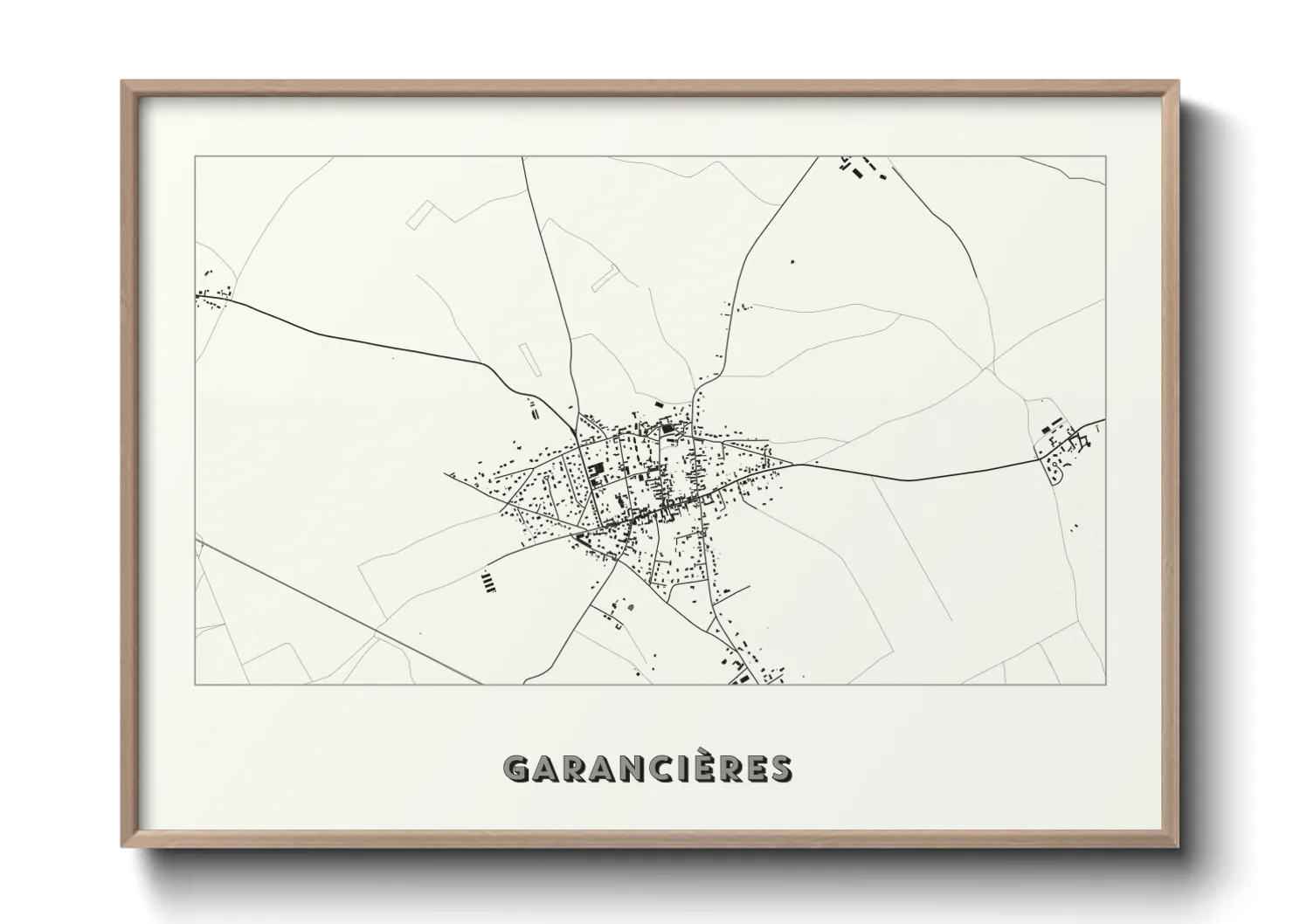 Une affiche de carte sur Garancières