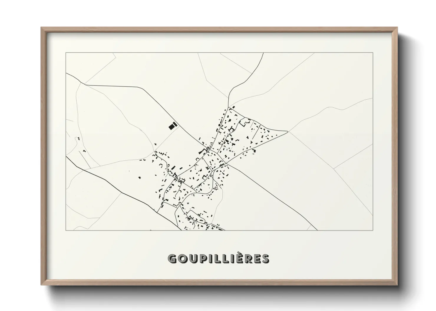 Une affiche de carte sur Goupillières