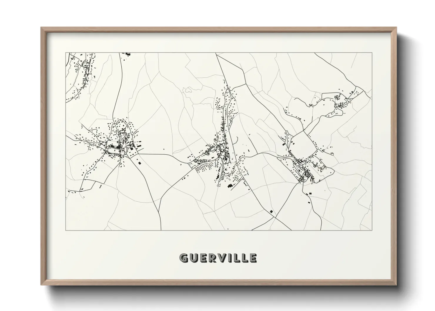 Une affiche de carte sur Guerville