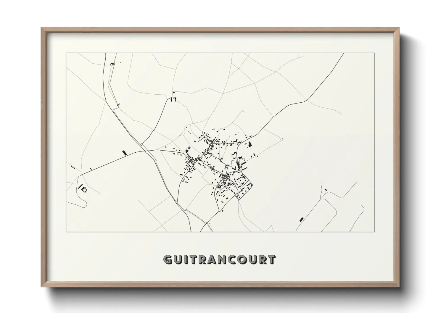 Une affiche de carte sur Guitrancourt