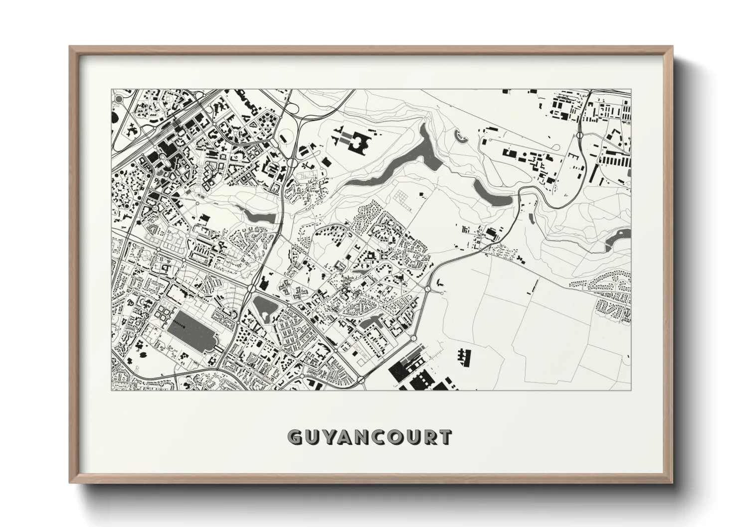 Une affiche de carte sur Guyancourt