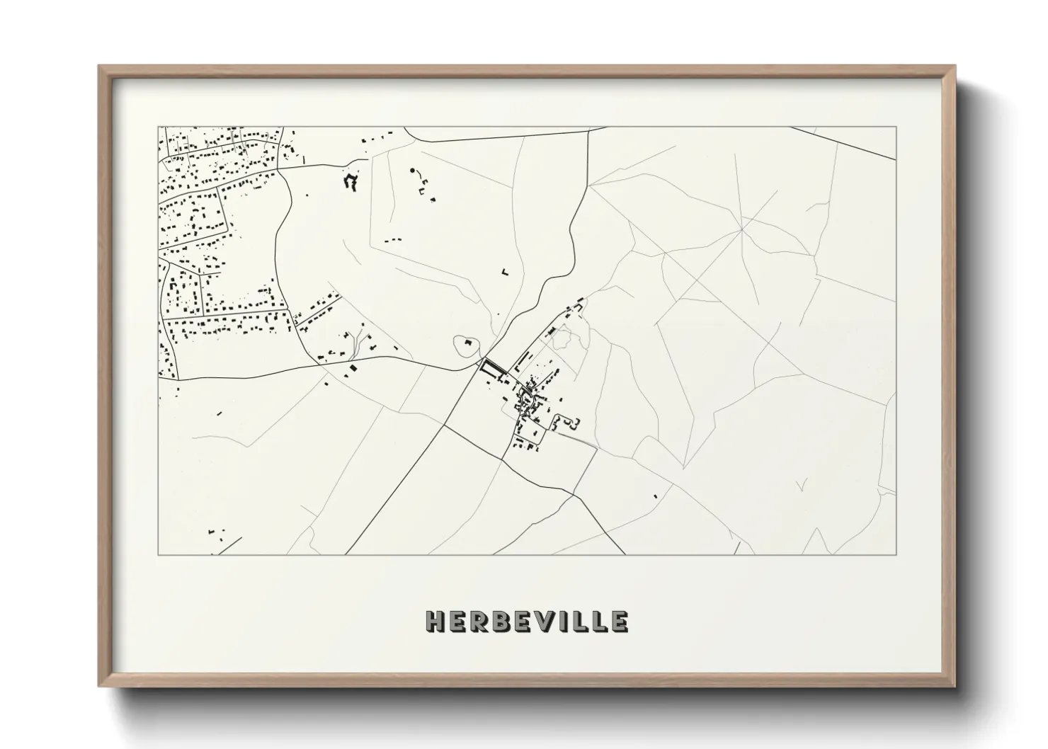 Une affiche de carte sur Herbeville