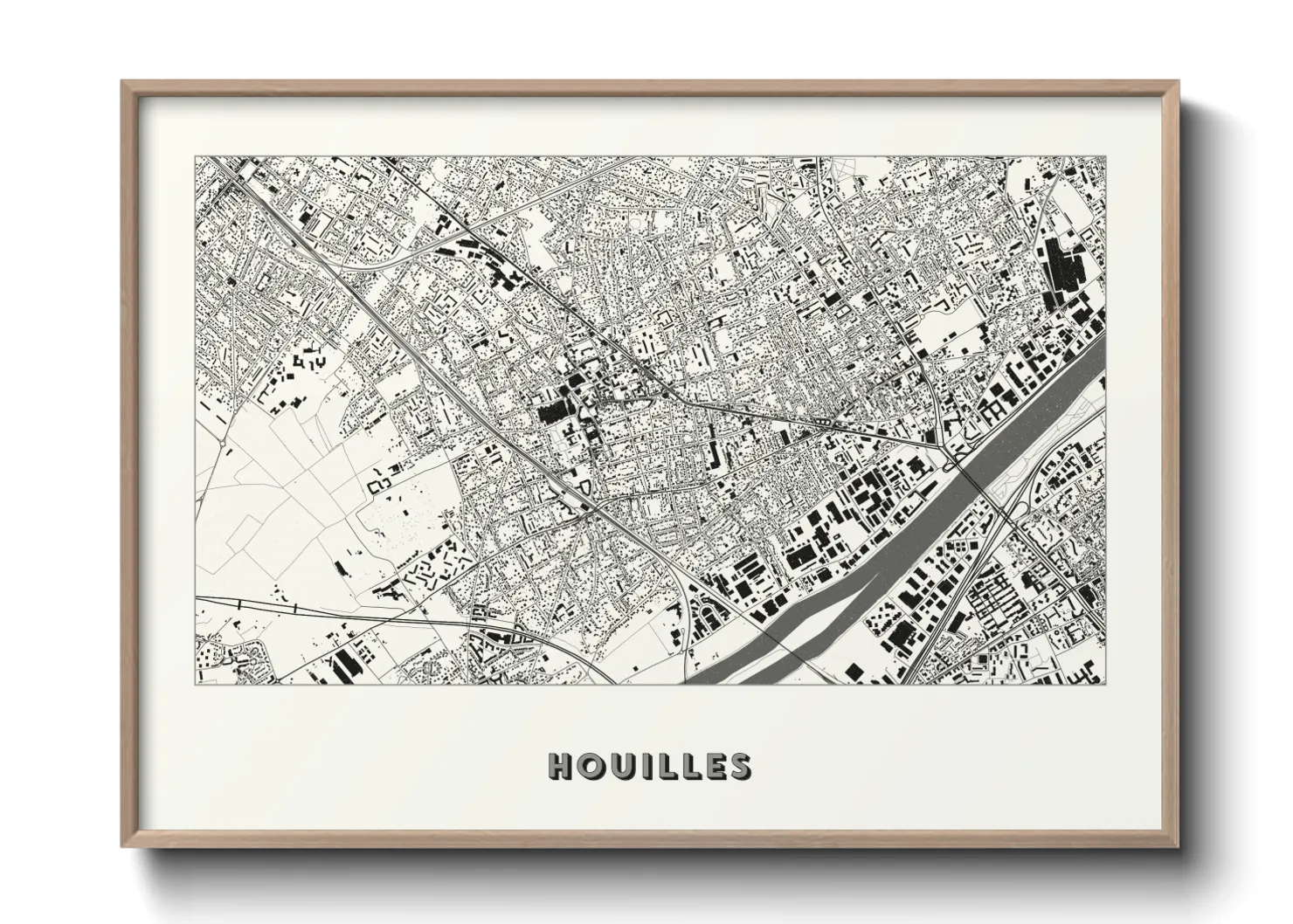 Une affiche de carte sur Houilles