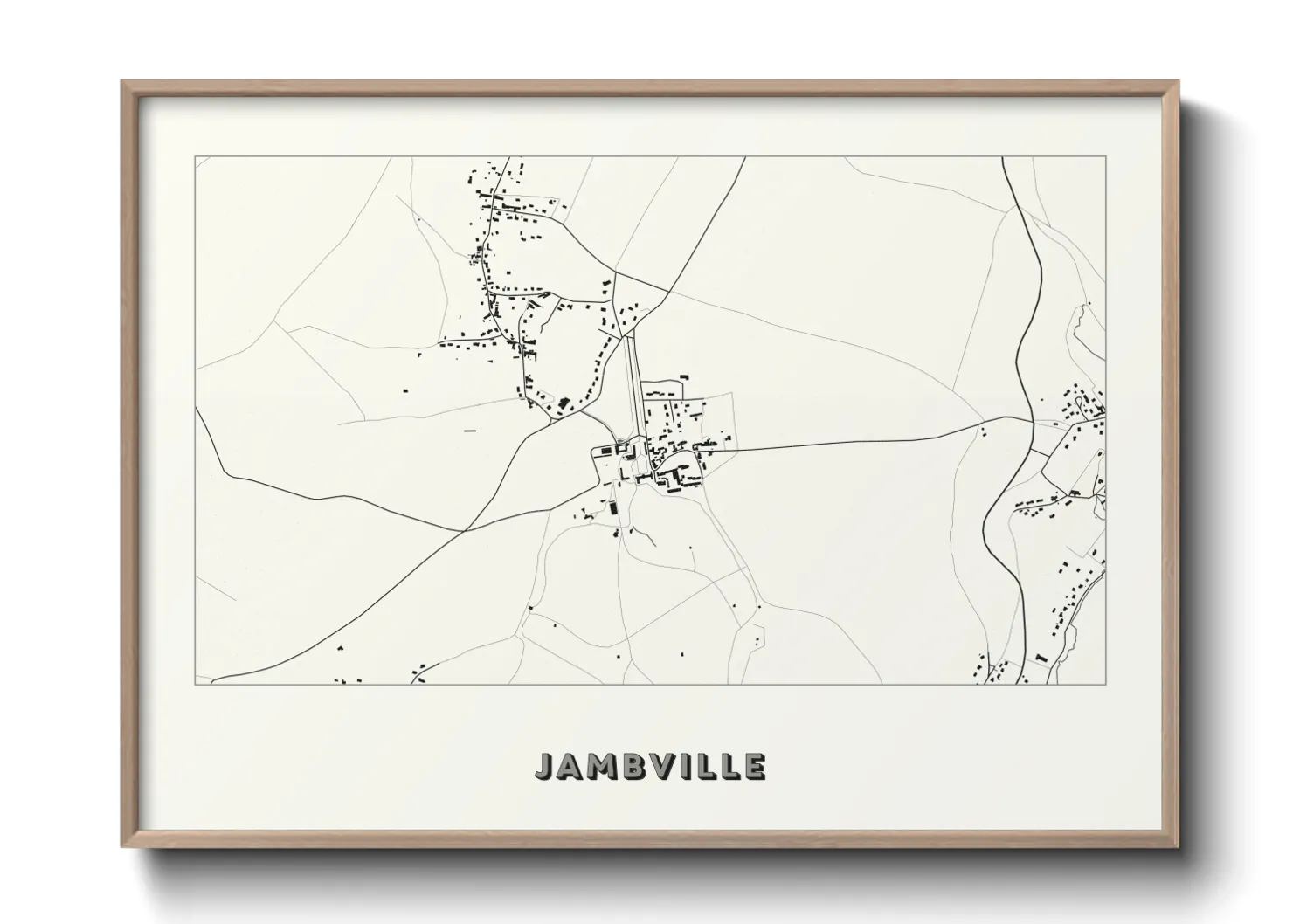 Une affiche de carte sur Jambville