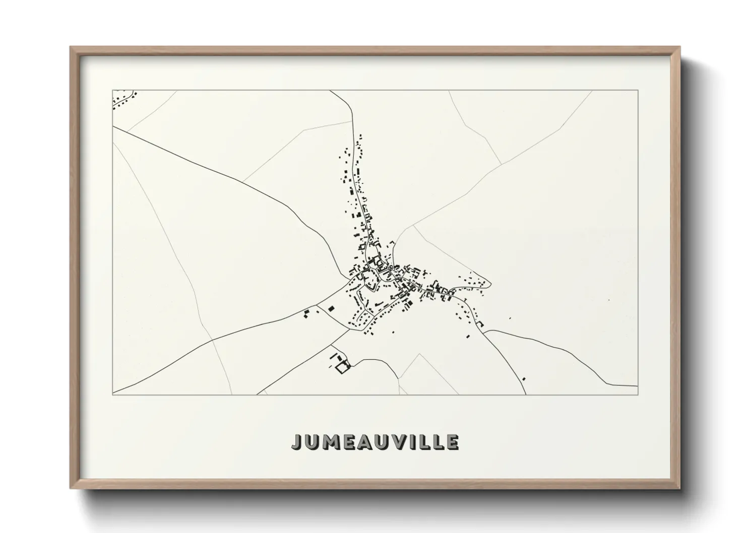 Une affiche de carte sur Jumeauville
