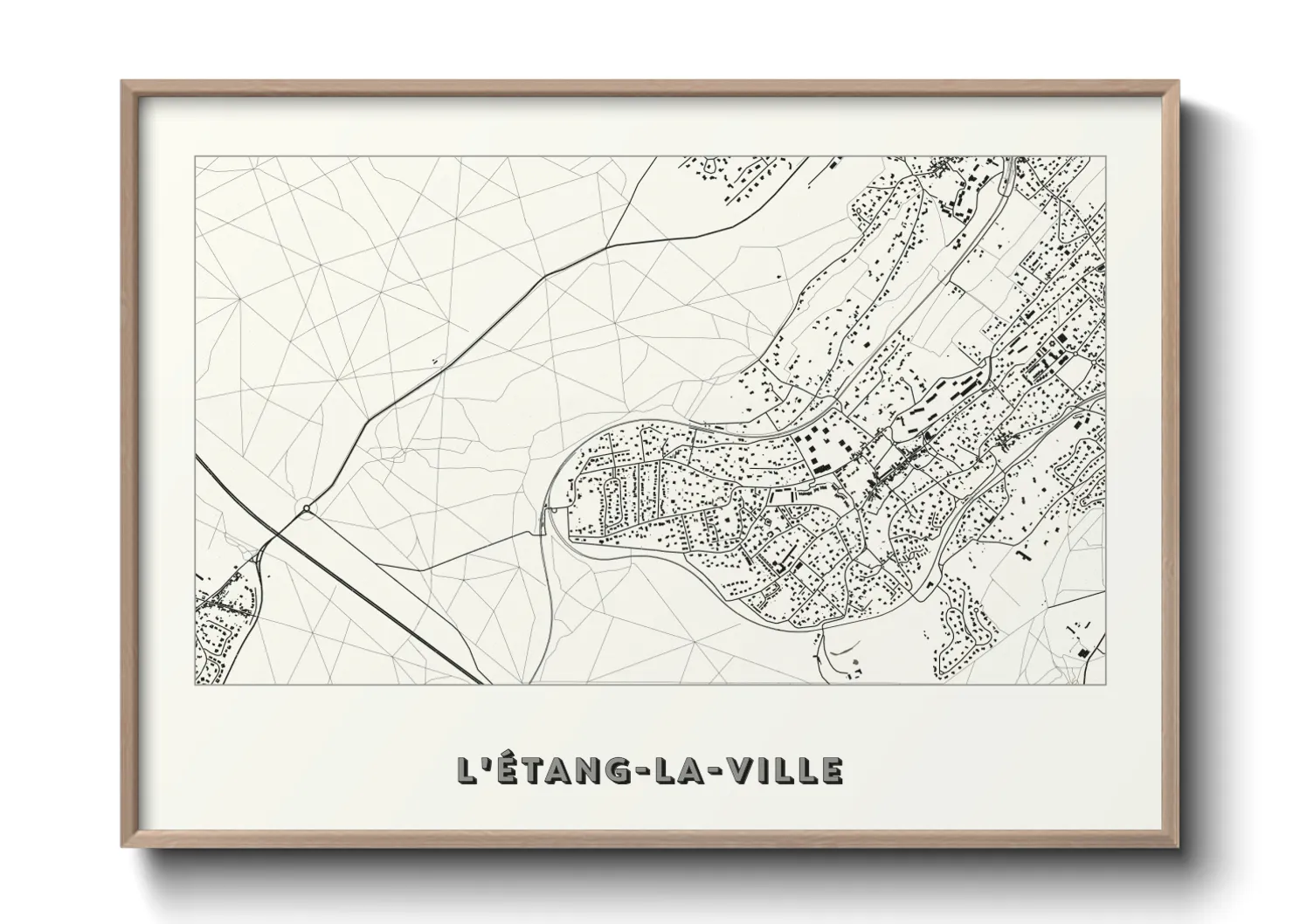 Une affiche de carte sur L'Étang-la-Ville