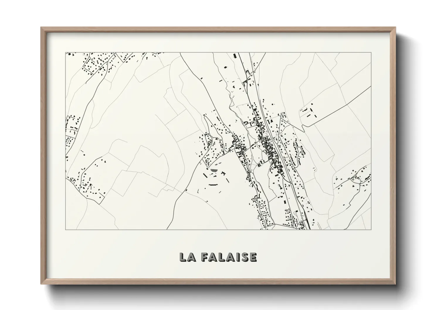 Une affiche de carte sur La Falaise