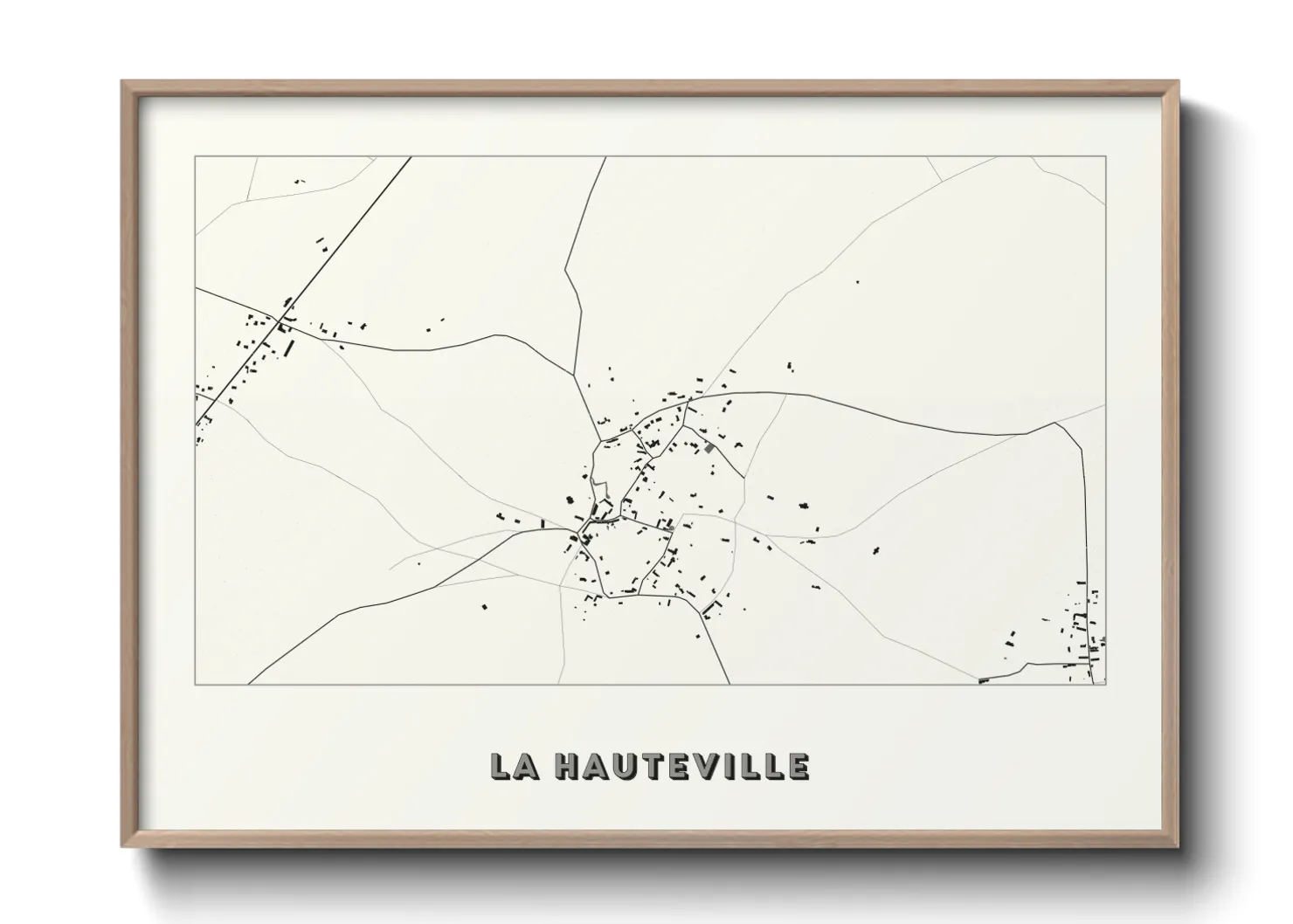 Une affiche de carte sur La Hauteville