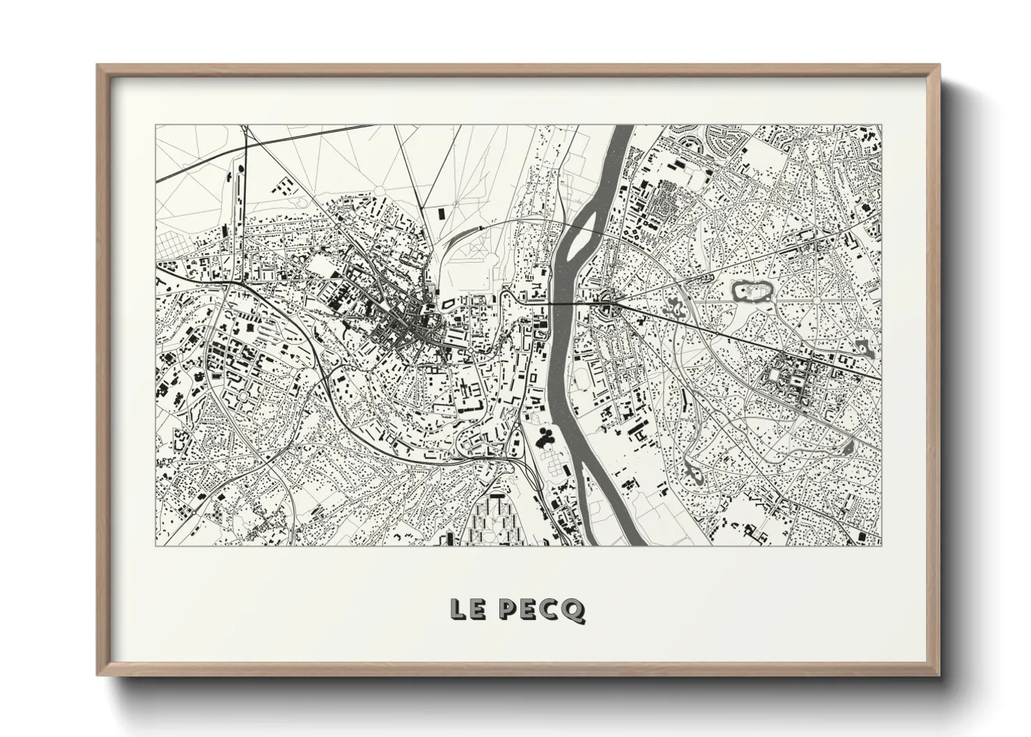 Une affiche de carte sur Le Pecq