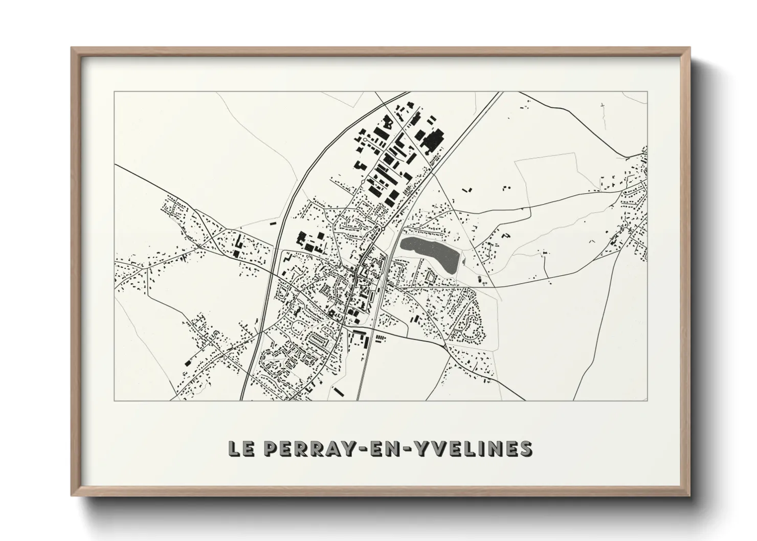 Une affiche de carte sur Le Perray-en-Yvelines