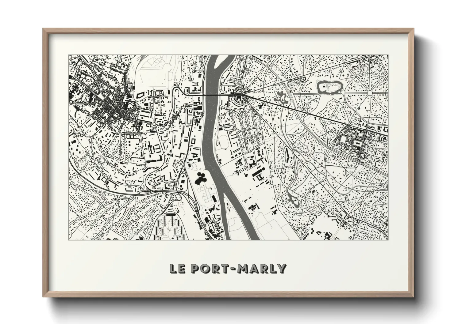 Une affiche de carte sur Le Port-Marly