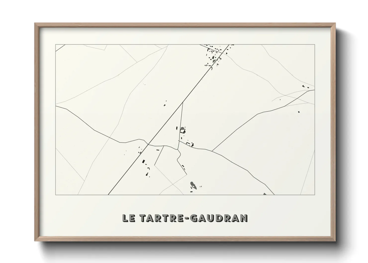 Une affiche de carte sur Le Tartre-Gaudran