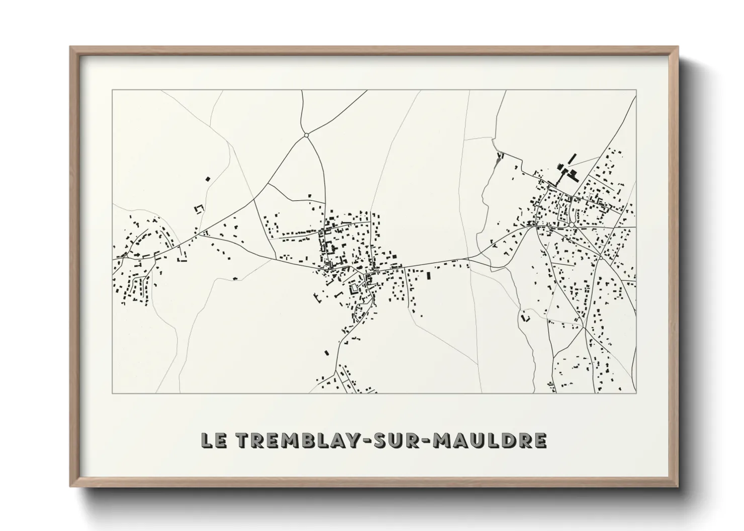 Une affiche de carte sur Le Tremblay-sur-Mauldre