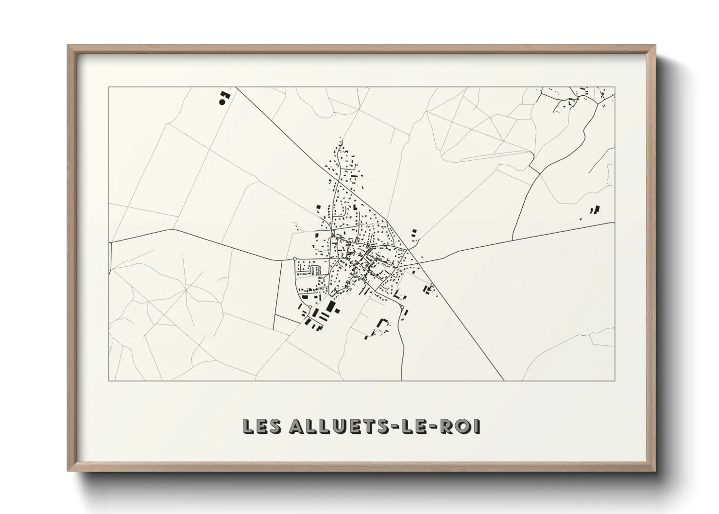 Une affiche de carte sur Les Alluets-le-Roi