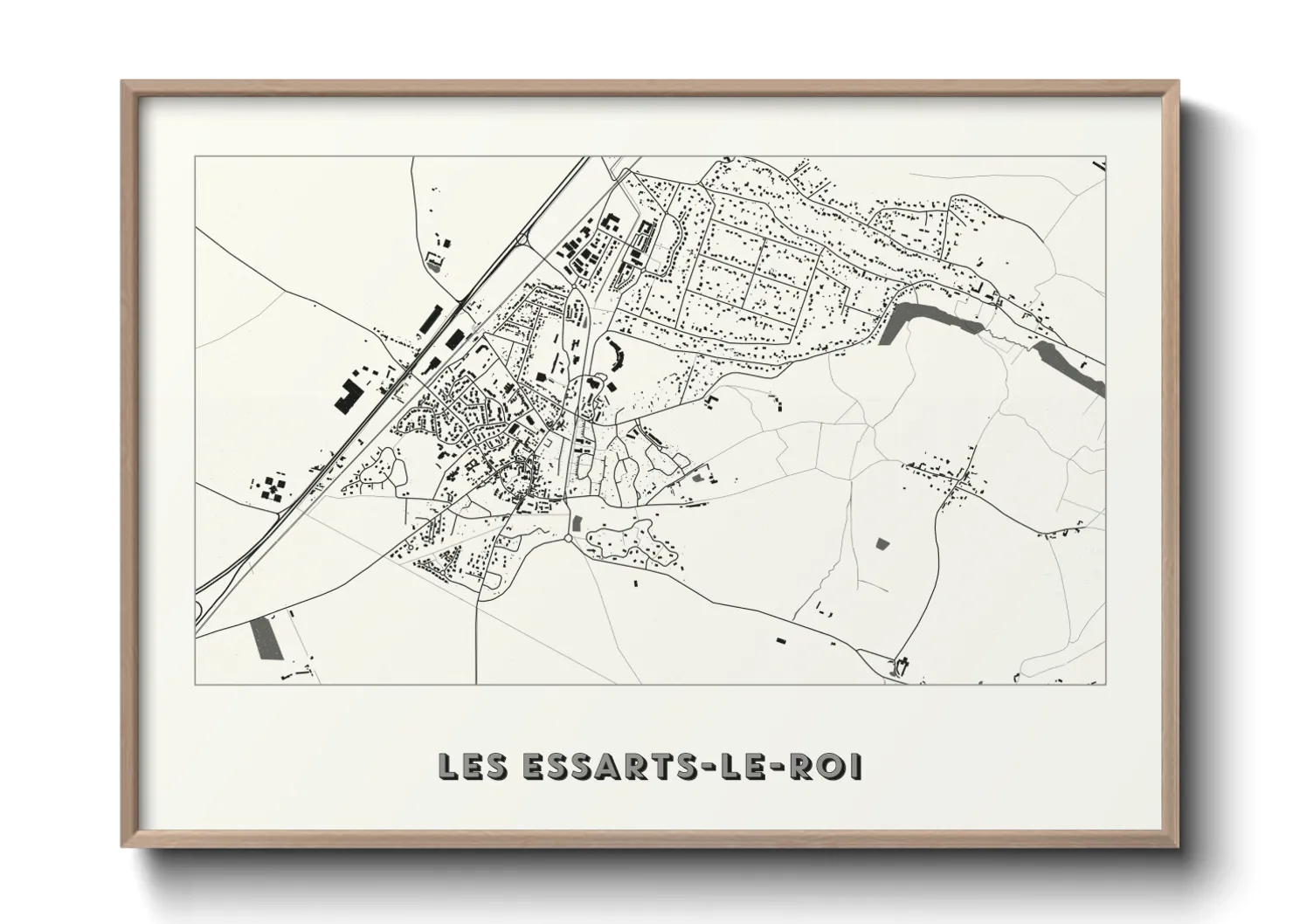 Une affiche de carte sur Les Essarts-le-Roi