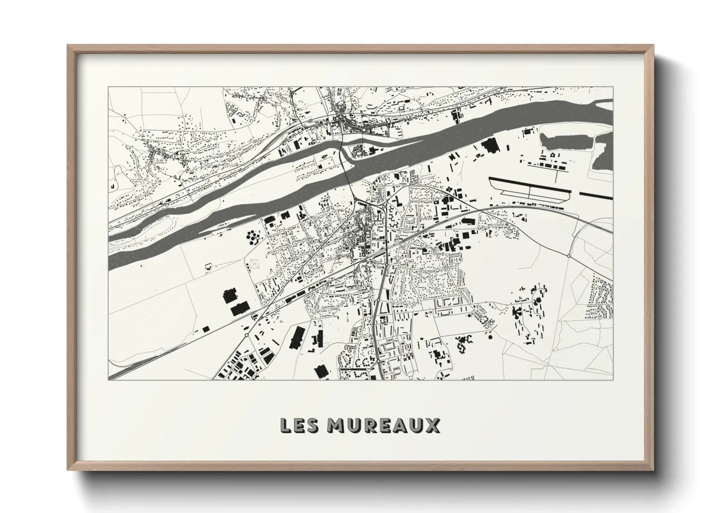 Une affiche de carte sur Les Mureaux