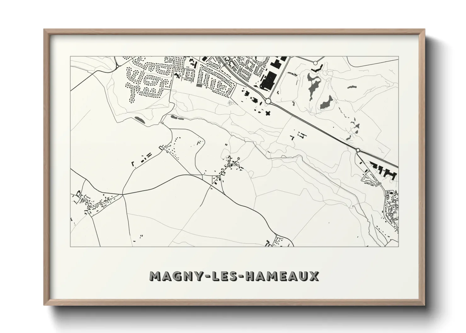 Une affiche de carte sur Magny-les-Hameaux