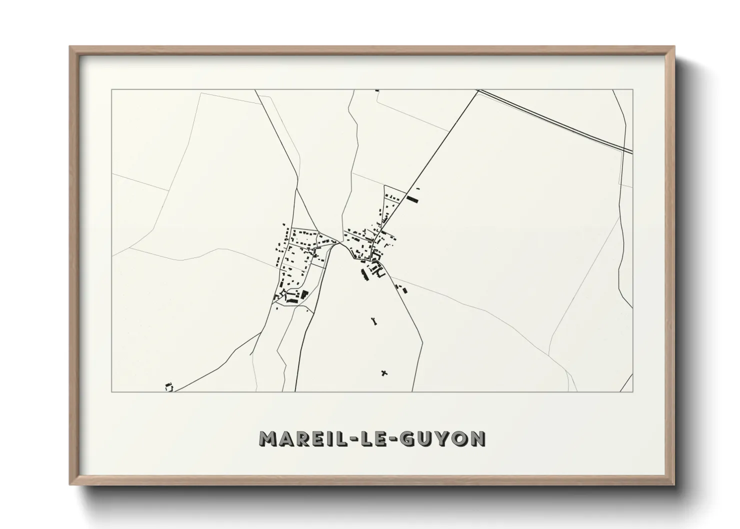 Une affiche de carte sur Mareil-le-Guyon