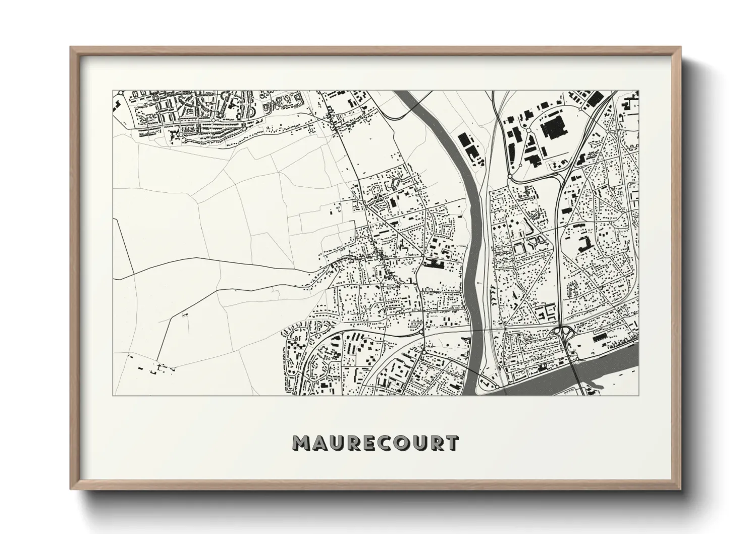 Une affiche de carte sur Maurecourt