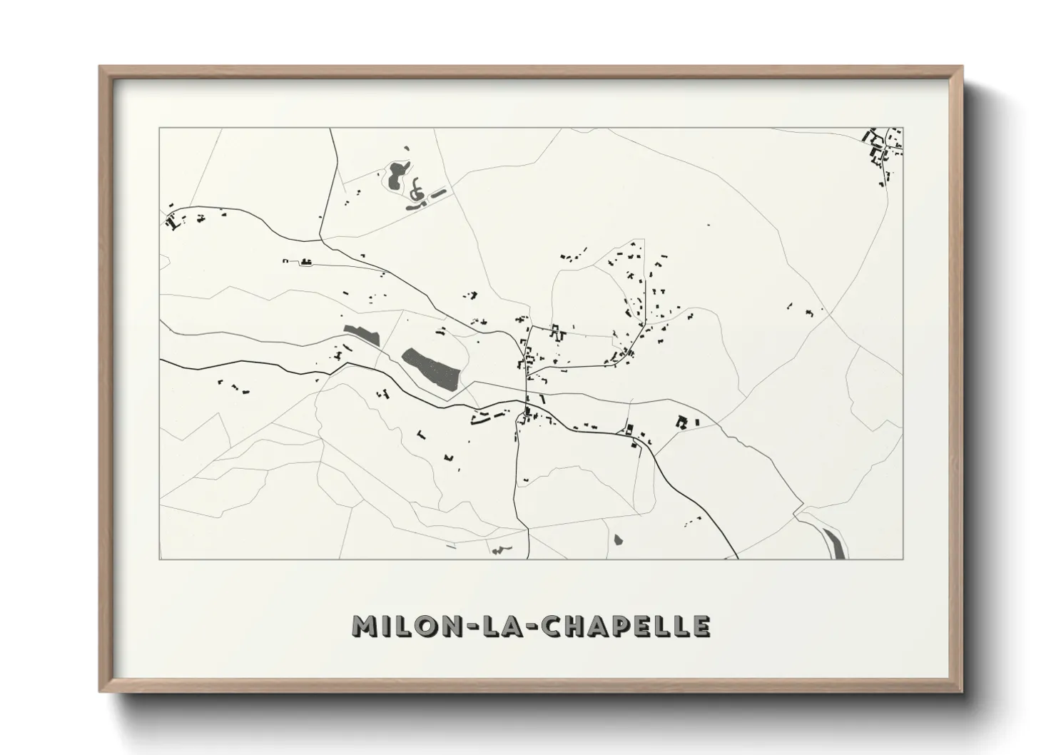 Une affiche de carte sur Milon-la-Chapelle