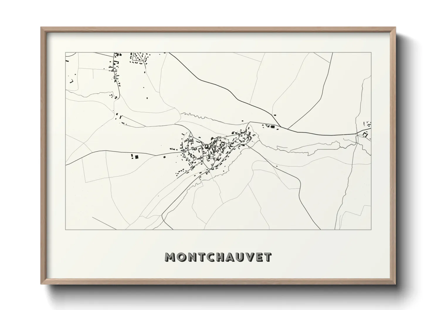 Une affiche de carte sur Montchauvet