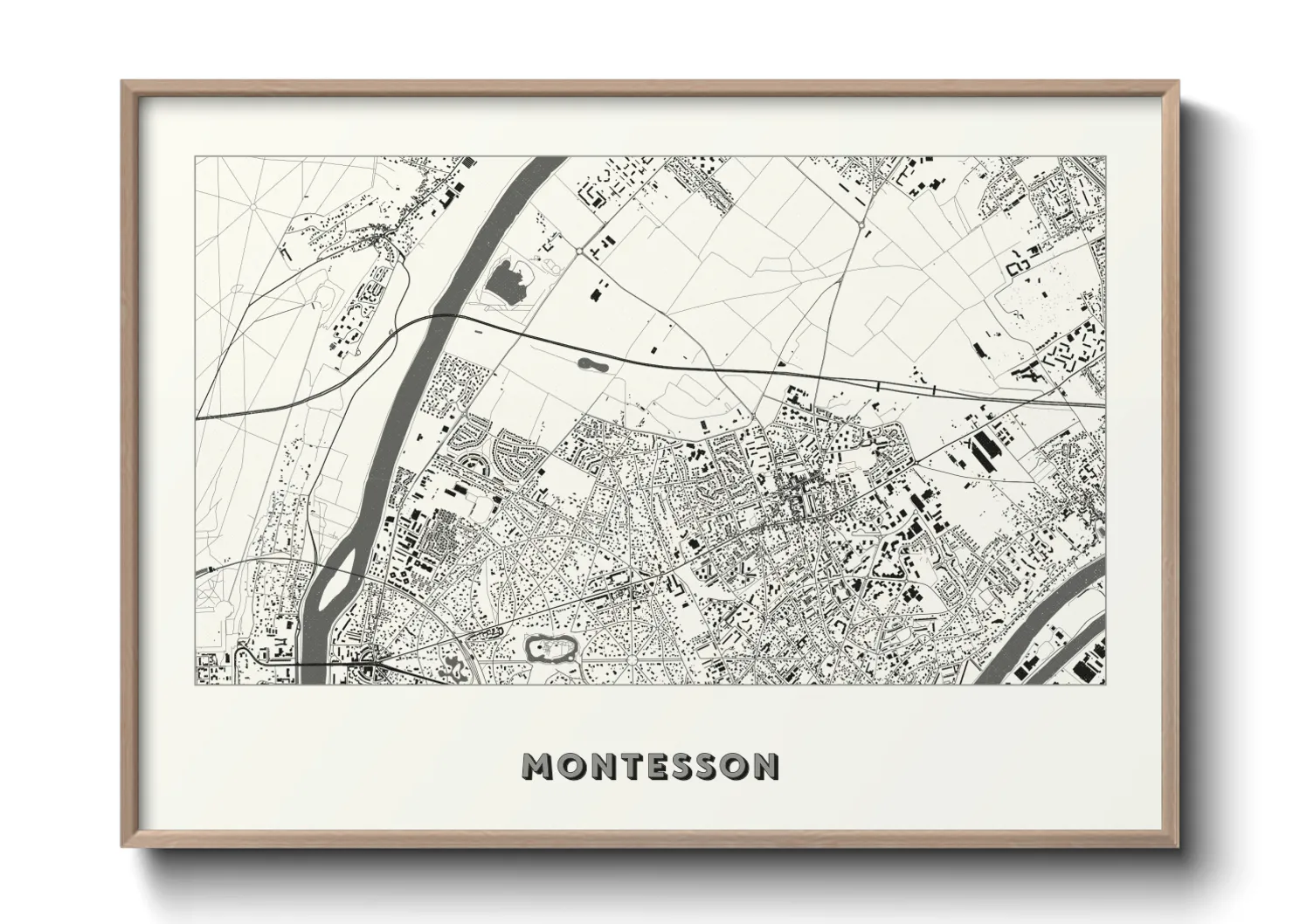 Une affiche de carte sur Montesson