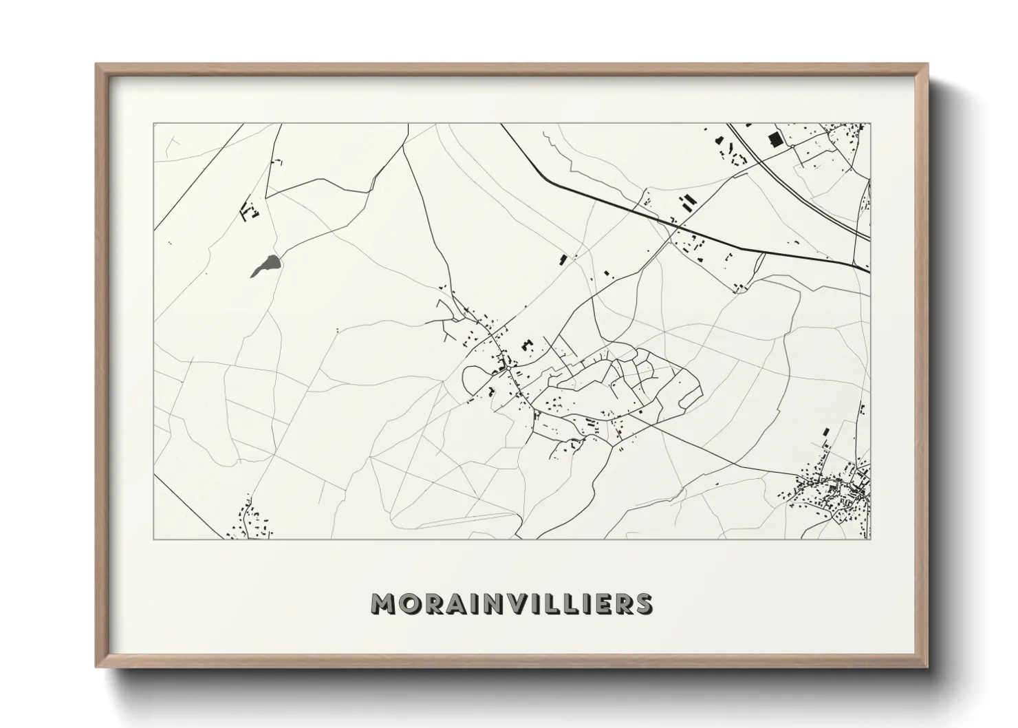 Une affiche de carte sur Morainvilliers