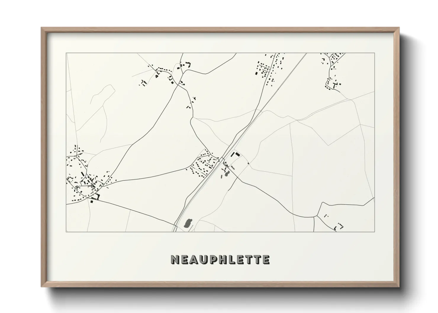 Une affiche de carte sur Neauphlette