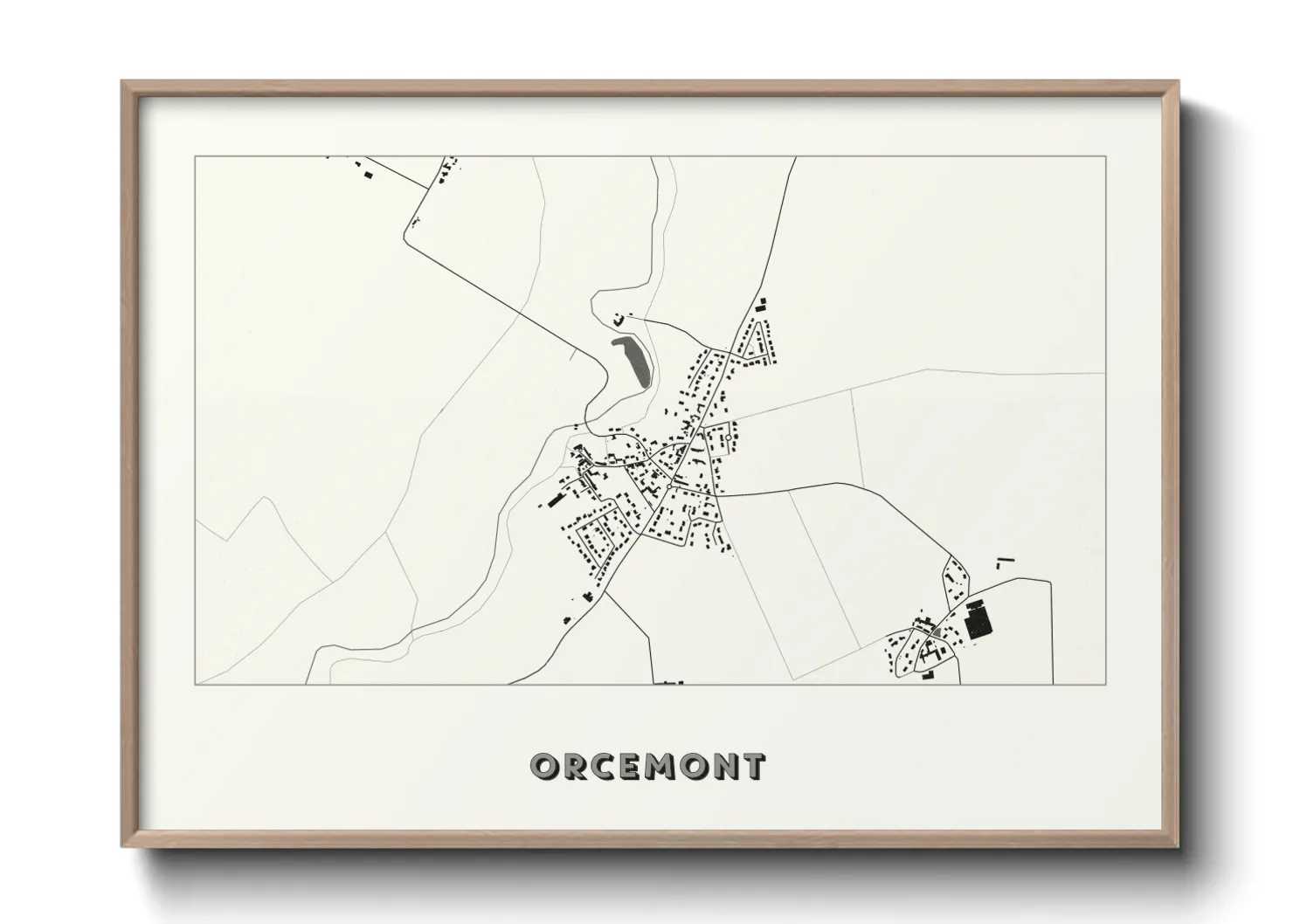 Une affiche de carte sur Orcemont