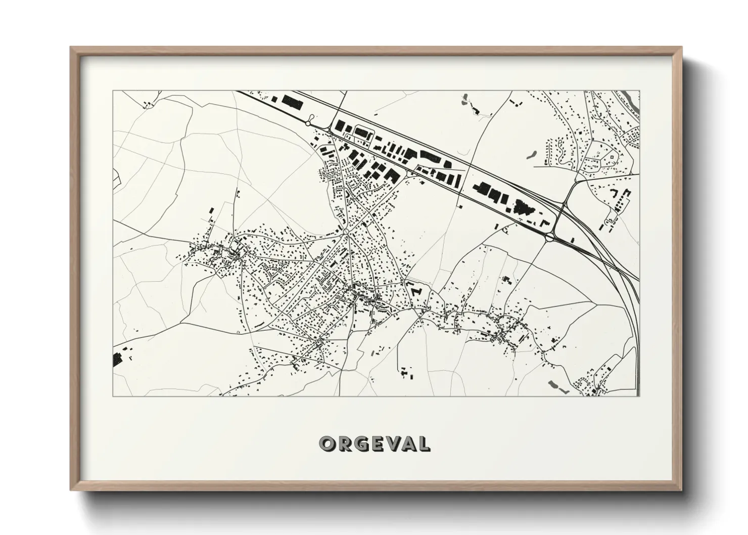Une affiche de carte sur Orgeval