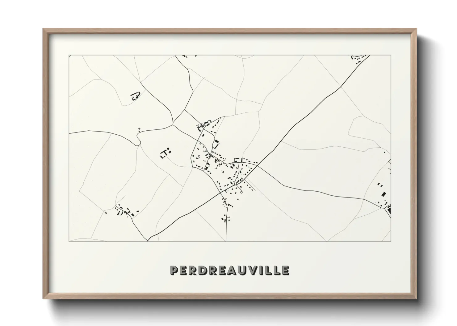 Une affiche de carte sur Perdreauville