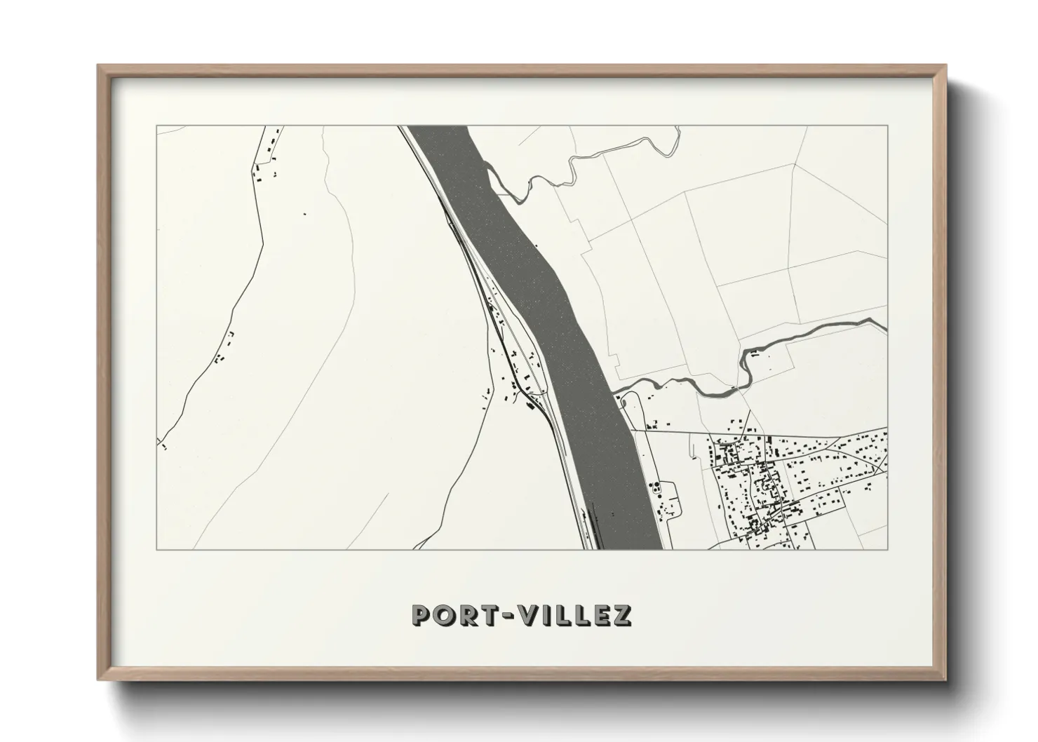 Une affiche de carte sur Port-Villez